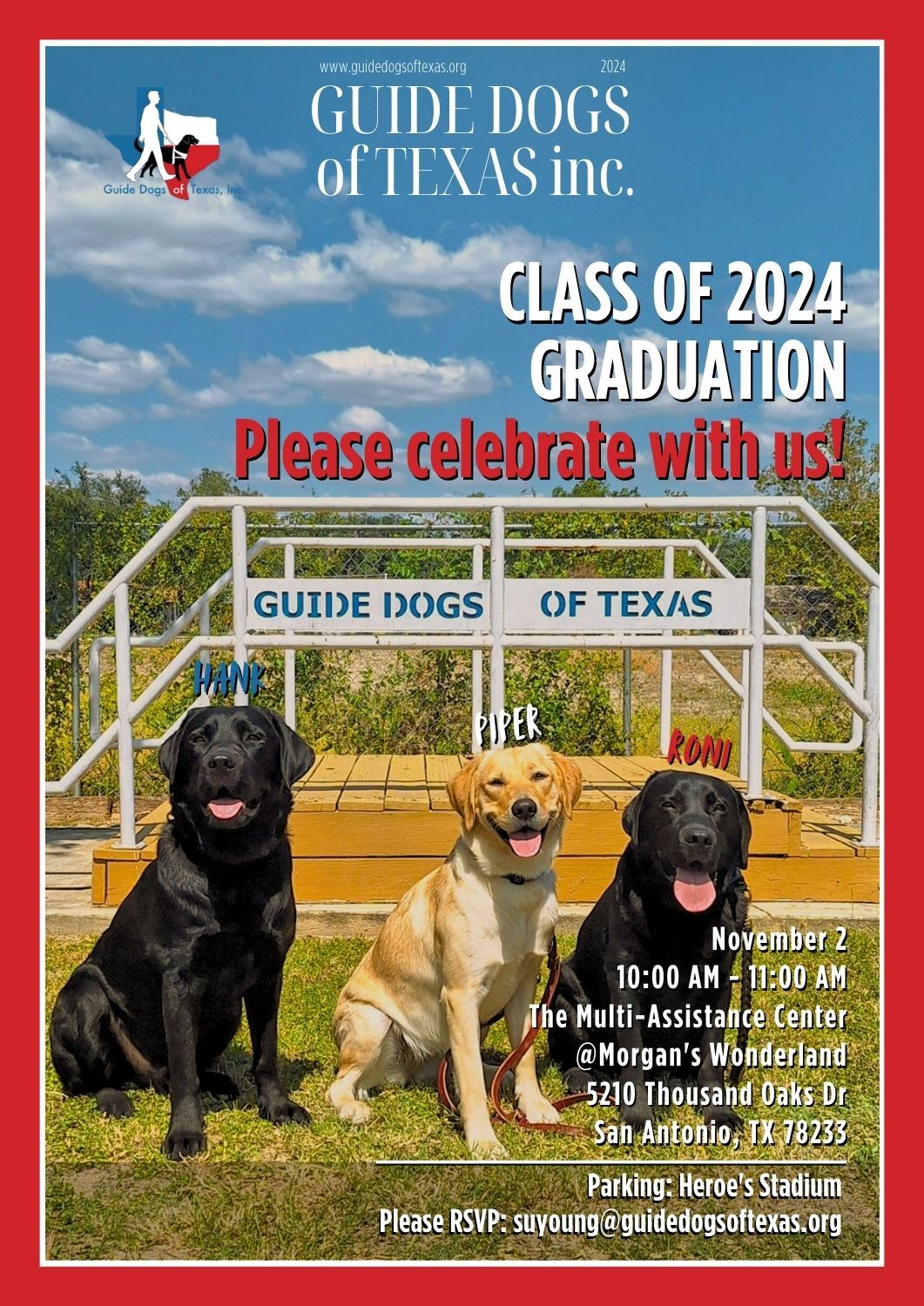 Graduation photo for the Guide Dogs class of 2024