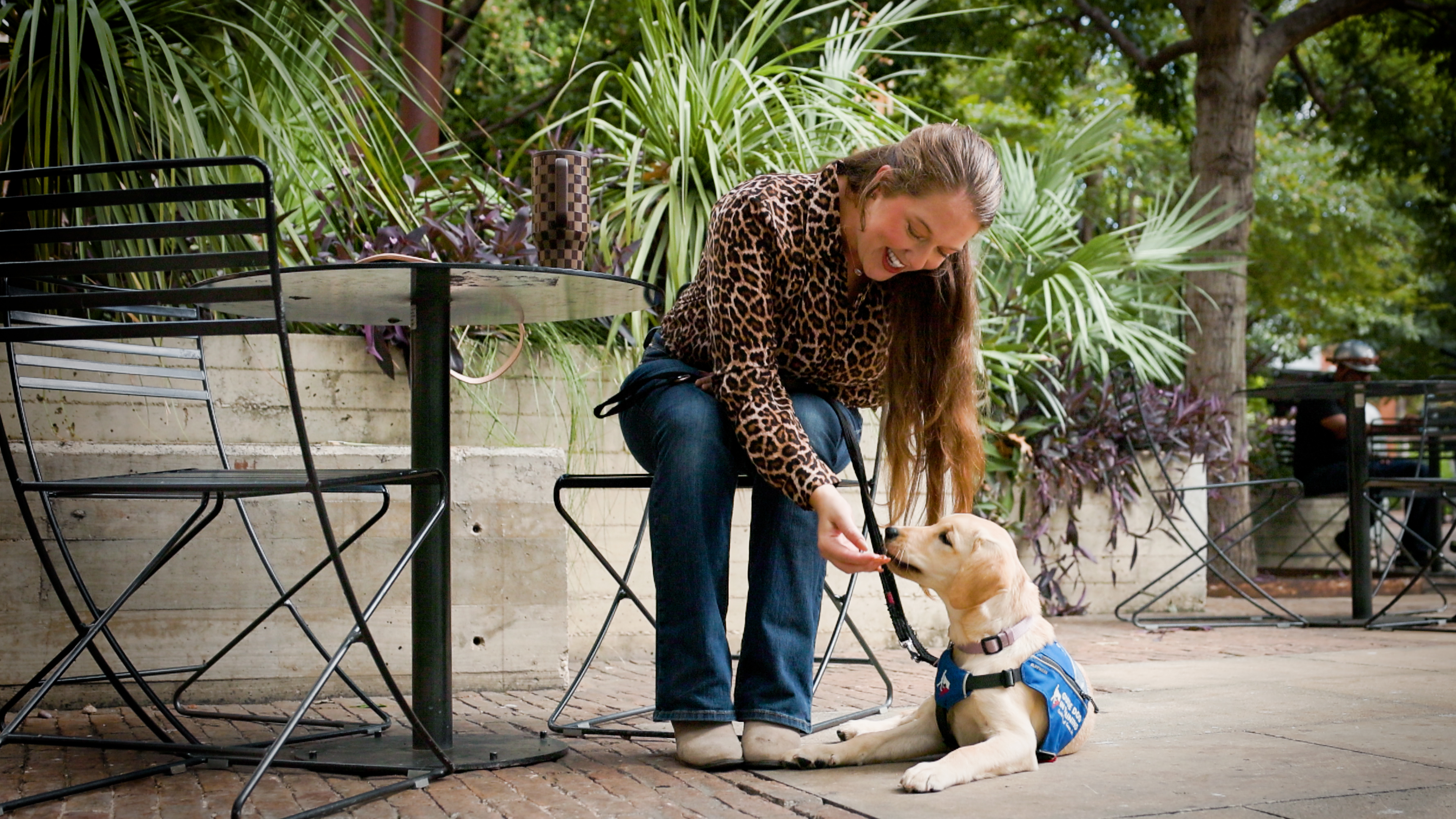 Katelyn and her guide dog