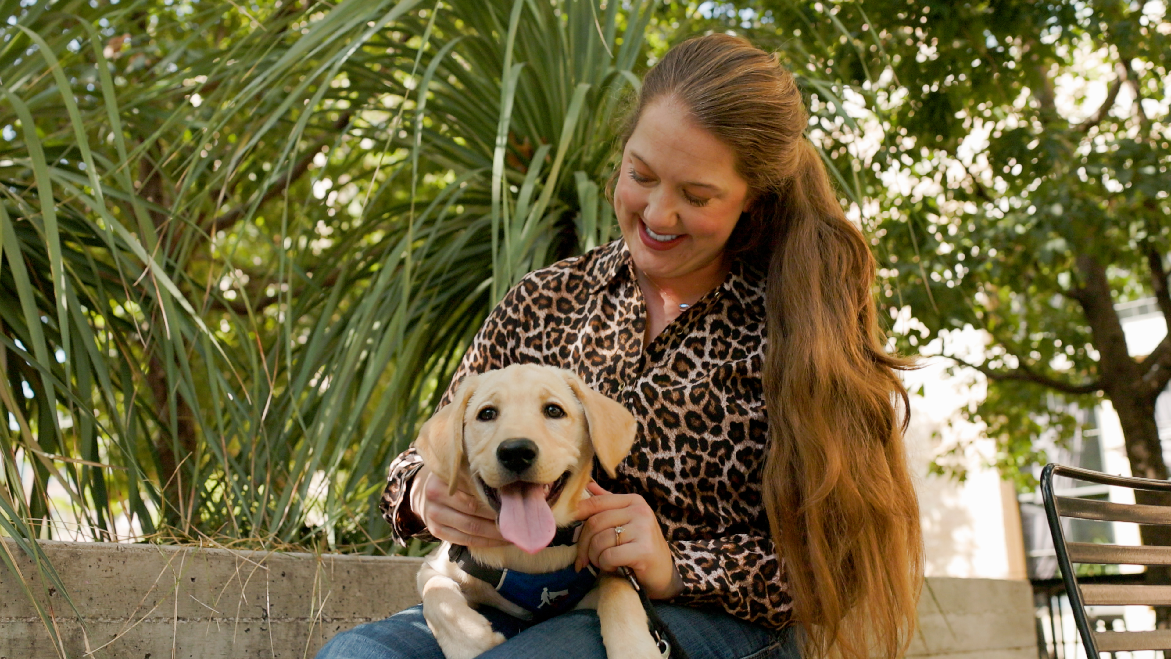 Katelyn and her guide dog